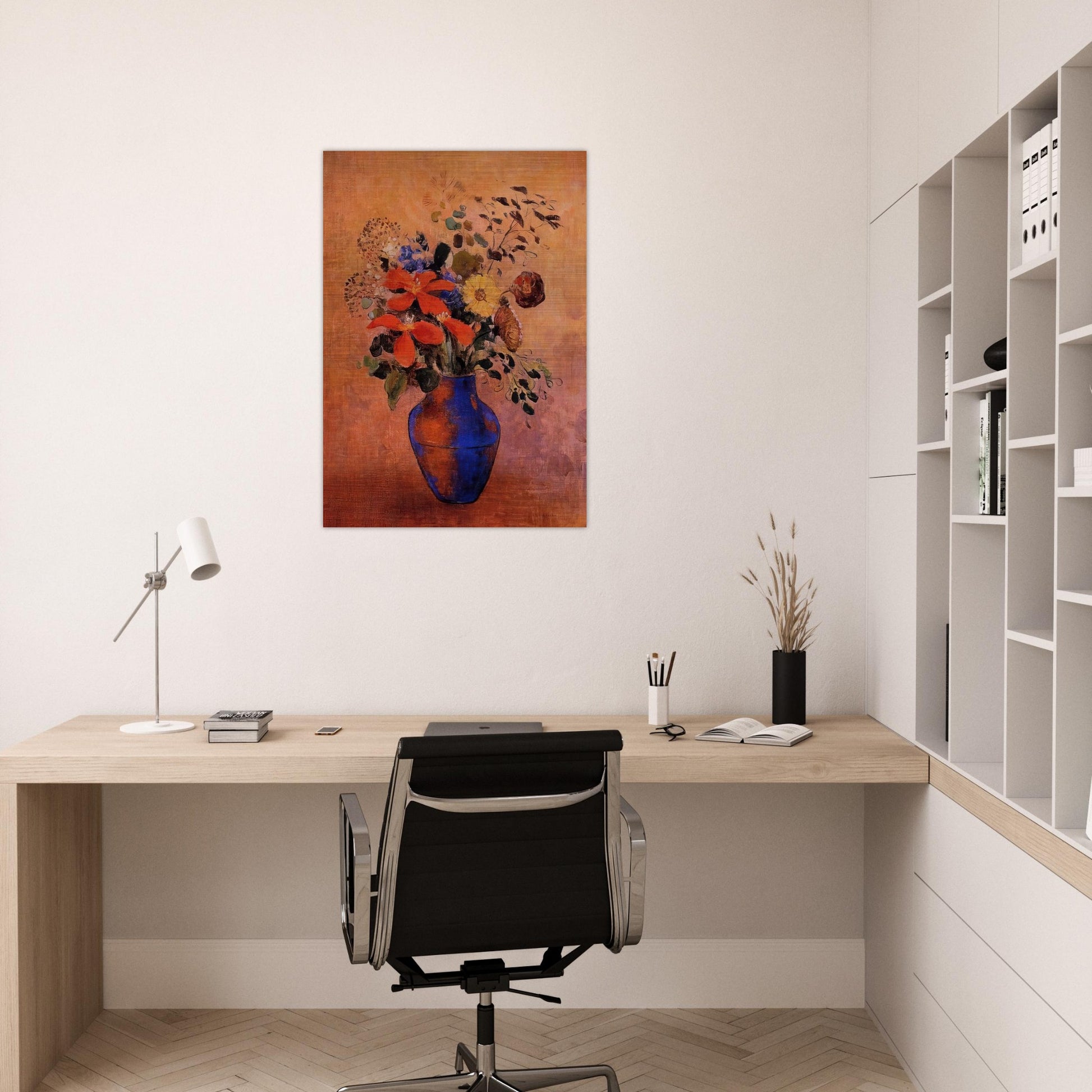 VASE OF FLOWERS 1 - Odilon Redon Brushed Aluminum Print - 70x100 cm / 28x40 inches | Odilon Redon Aluminum Print | Odilon Redon Prints