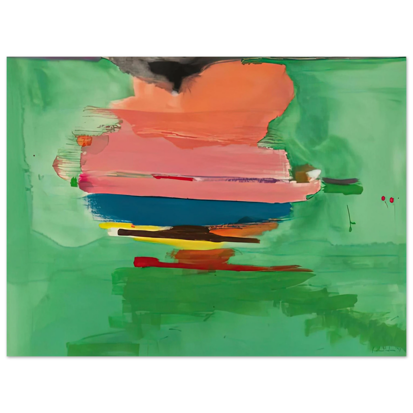 Helen Frankenthaler - Untitled, 1973- Wall Art - 60x80 cm / 24x32 inches - Fine Art Poster-canvas - -