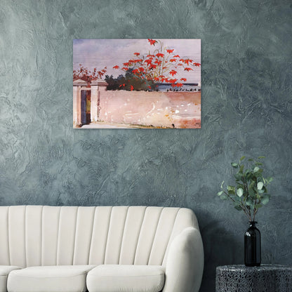 A WALL NASSAU - Winslow Homer Brushed Aluminum Print - 70x100 cm / 28x40 inches | Winslow Homer Aluminum Print | Winslow Homer Prints