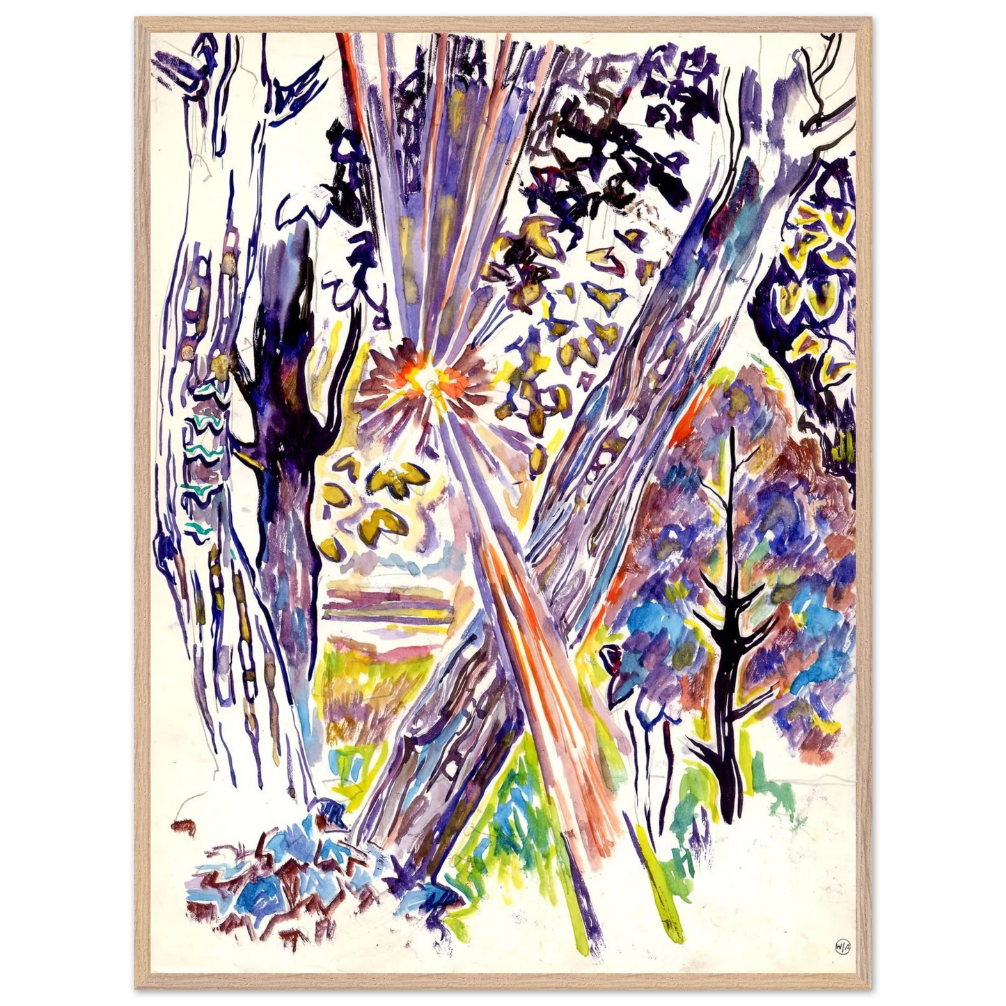Walter Inglis Anderson - Walter Anderson Wall art - 45x60 cm / 18x24 inches - Premium Wooden Framed Poster With Fine Art Paper-canvas - Wood frame