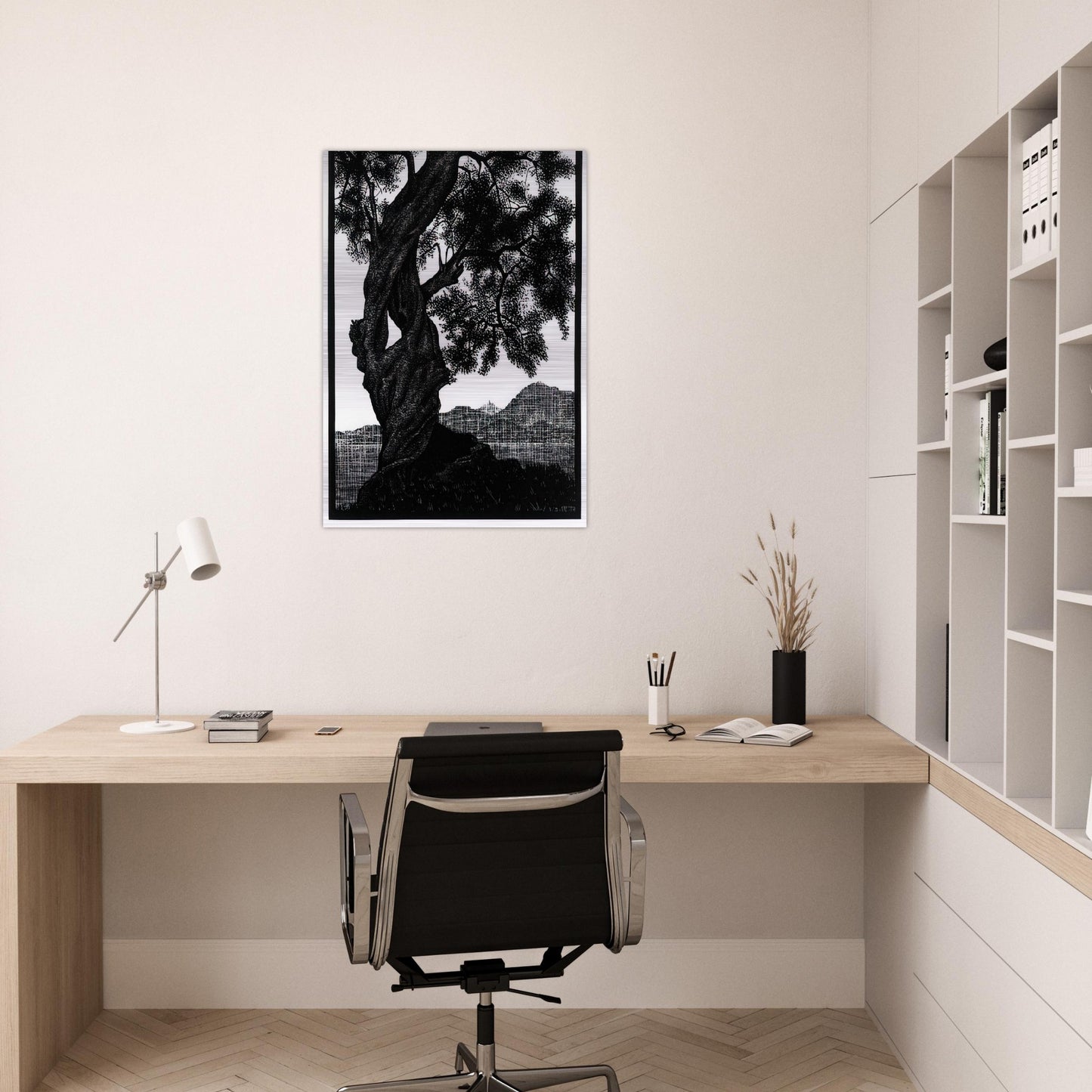 OLD OLIVE TREE CORSICA - MC Escher Brushed Aluminum Print - 70x100 cm / 28x40 inches | MC Escher Aluminum Print | MC Escher Prints