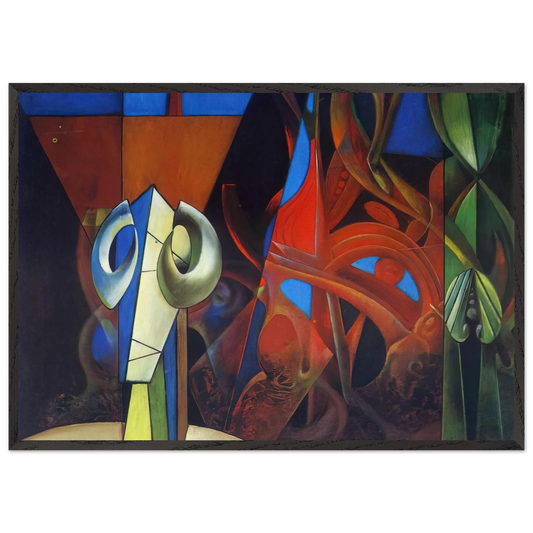 Design in Nature - Max Ernst 70x100 cm / 28x40 inches Framed Art Print – Black Wooden Frame