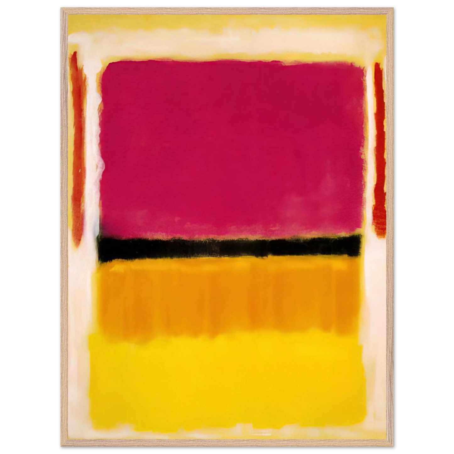 Mark Rothko - Violet, Black, Orange, Yellow on White and Red - 1949 Wall Art - 21x29.7 cm / 8x12" - Premium Wooden Framed Poster With Fine Art Paper - White frame