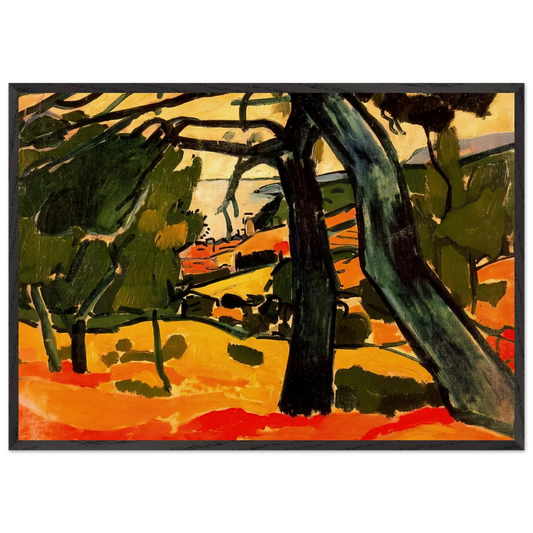 LANDSCAPE 1907 1 - Andre Derain 70x100 cm / 28x40 inches Framed Art Print – Black Wooden Frame