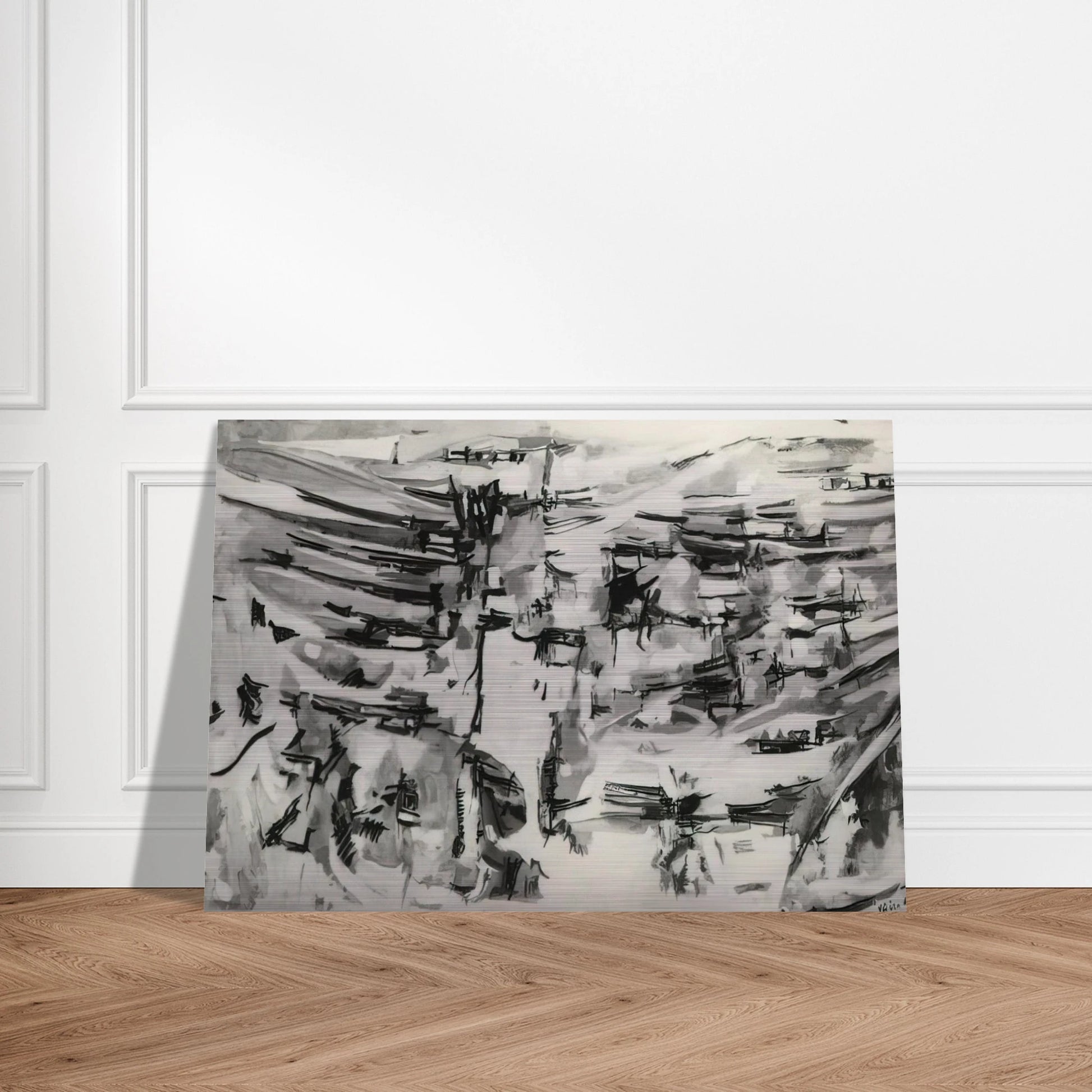 Composition - 1955 - Maria Helena Vieira da Silva Brushed Aluminum Print - 70x100 cm / 28x40 inches | Maria Helena Vieira da Silva Aluminum Print | Maria Helena Vieira da Silva Prints