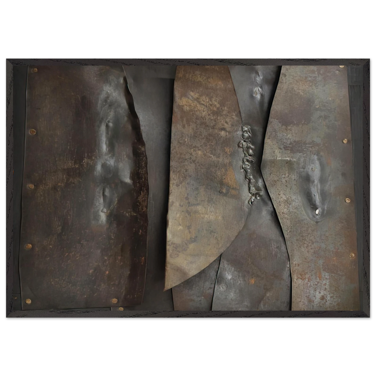 Iron - 1960 - Alberto Burri 70x100 cm / 28x40 inches Framed Art Print – Black Wooden Frame
