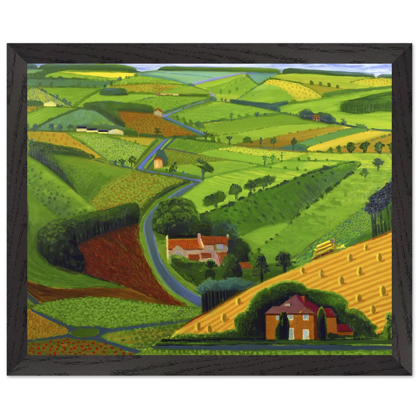 David Hockney - David Hockney Wall art - 30x40 cm / 12x16 Inches - Premium Wooden Framed Poster With Fine Art Paper - Black frame