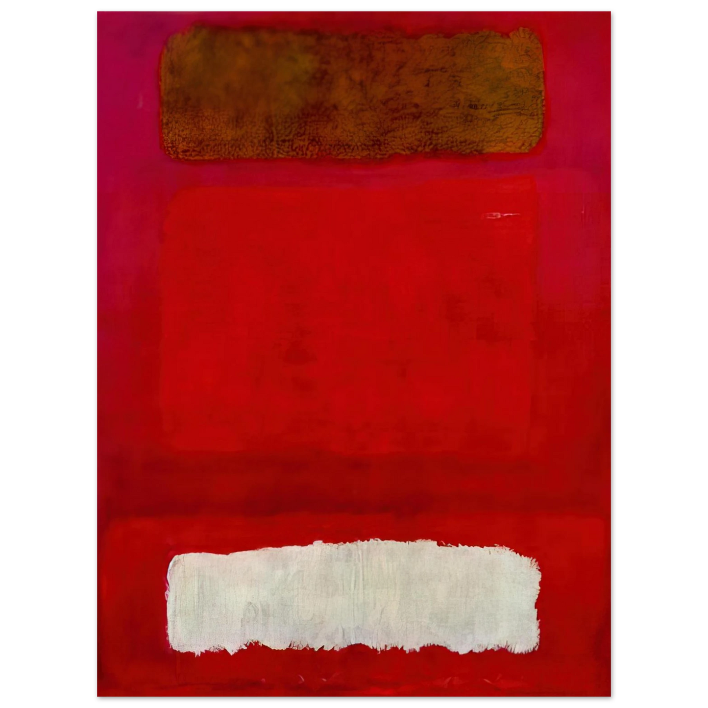 Mark Rothko - No. 16 Red, White, and Brown - 1957 Wall Art - 21x29.7 cm / 8x12" - Fine Art Poster-canvas - -