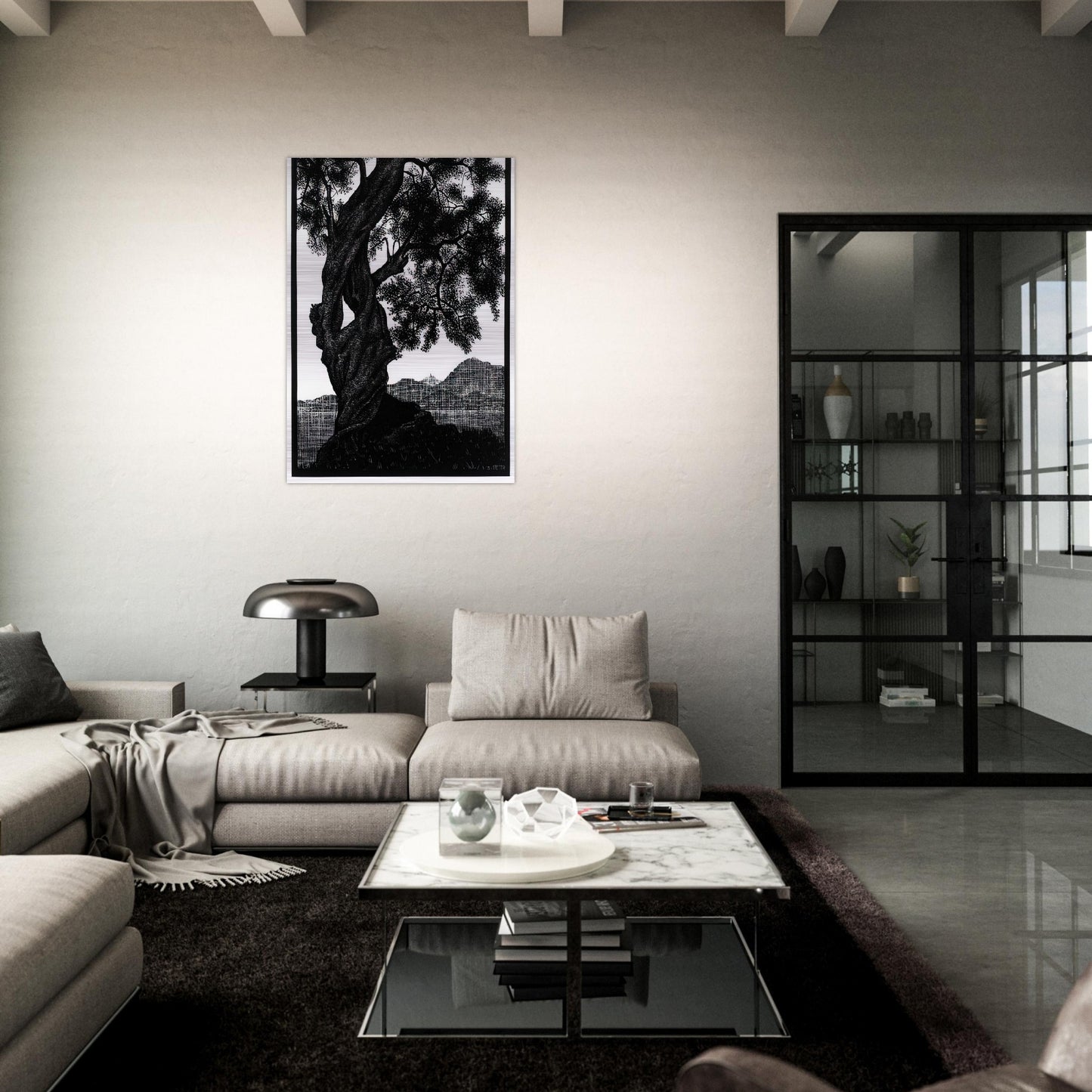 OLD OLIVE TREE CORSICA - MC Escher Brushed Aluminum Print - 70x100 cm / 28x40 inches | MC Escher Aluminum Print | MC Escher Prints