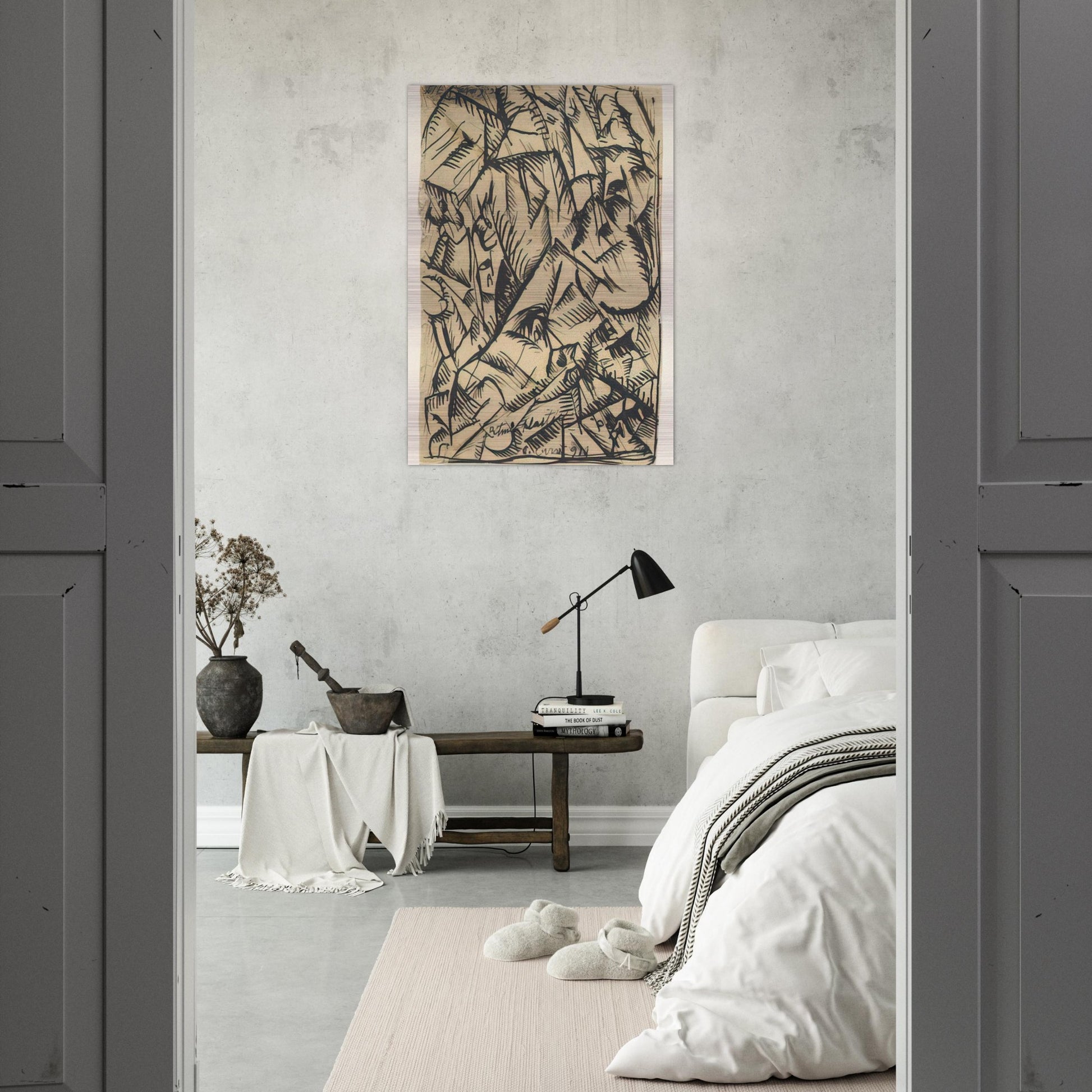 RITMI PLASTICI 1911 - Carlo Carra Brushed Aluminum Print - 70x100 cm / 28x40 inches | Carlo Carra Aluminum Print | Carlo Carra Prints