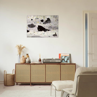 Blossom Out - 1986 - Wu Guanzhong Brushed Aluminum Print - 70x100 cm / 28x40 inches | Wu Guanzhong Aluminum Print | Wu Guanzhong Prints