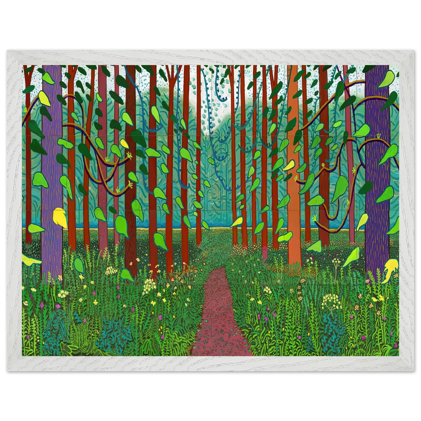 David Hockney - David Hockney Wall art - 40x50 cm / 16x20 inches - Premium Wooden Framed Poster With Fine Art Paper-canvas - Black frame