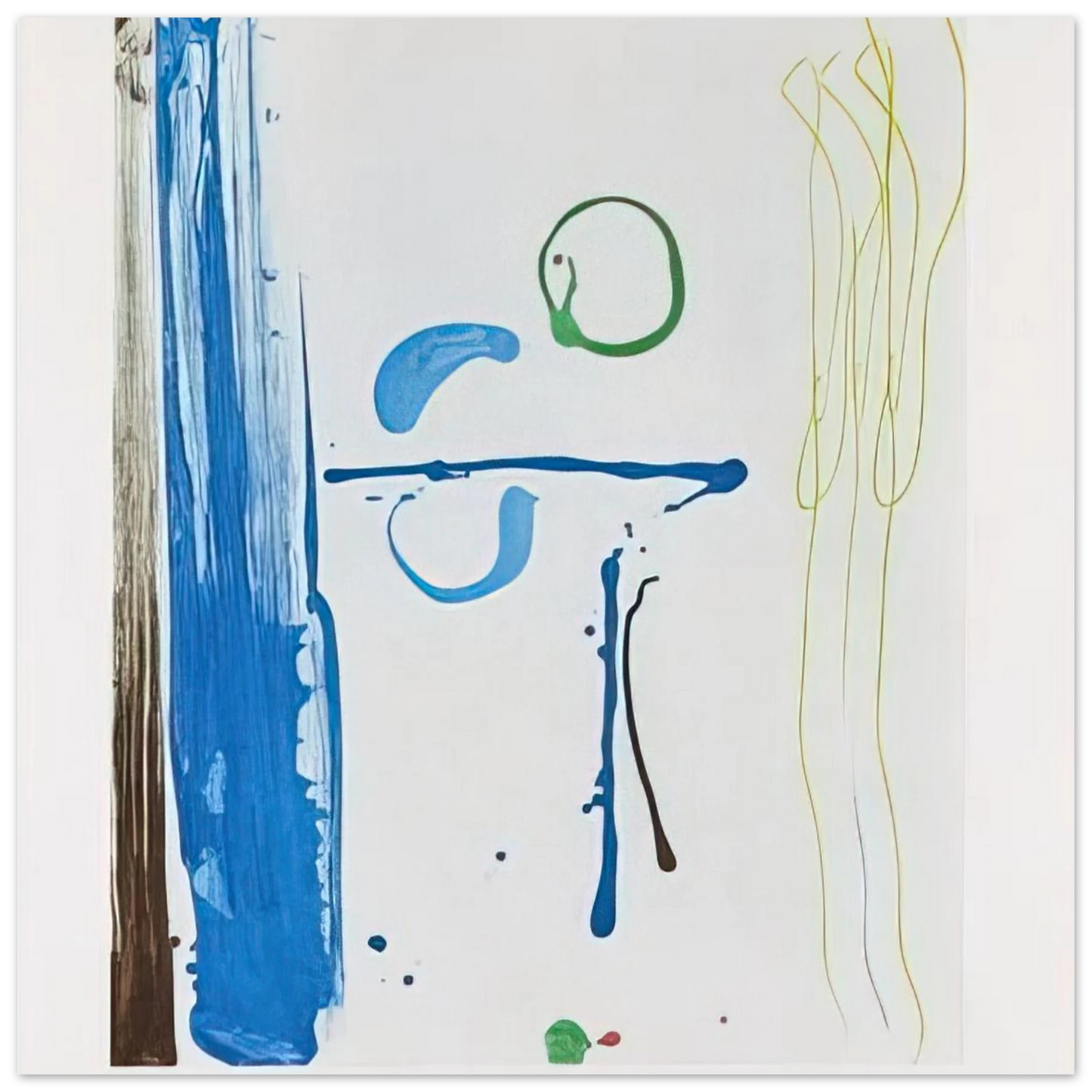 Helen Frankenthaler - Sunshine After Rain - 1987 Wall art - 50x50 cm / 20x20 inches - Fine Art Poster-canvas - -