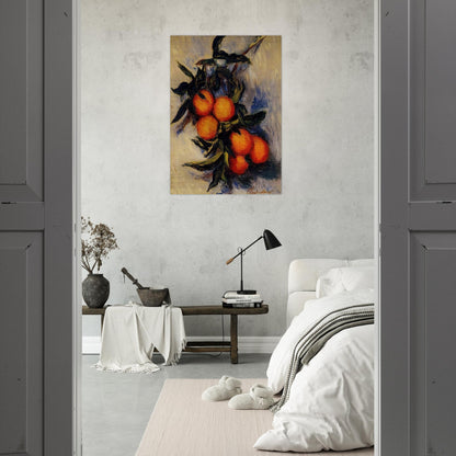 Branch of Orange Bearing Fruit - claude monet Brushed Aluminum Print - 70x100 cm / 28x40 inches | claude monet Aluminum Print | claude monet Prints