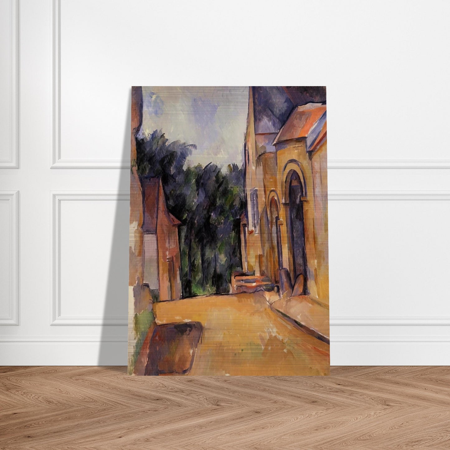 Farm at Montgeroult - Paul Cézanne Brushed Aluminum Print - 70x100 cm / 28x40 inches | Paul Cézanne Aluminum Print | Paul Cézanne Prints