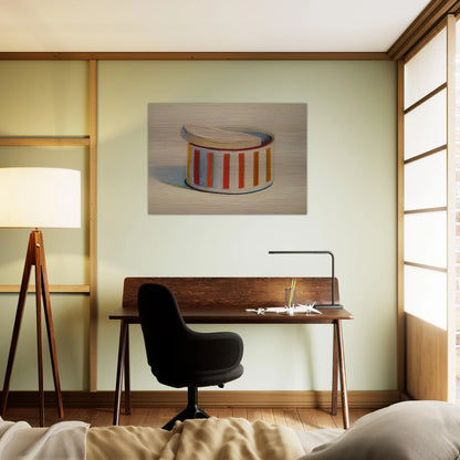 Powder with Puff - 1966 - Wayne Thiebaud Brushed Aluminum Print - 70x100 cm / 28x40 inches | Wayne Thiebaud Aluminum Print | Wayne Thiebaud Prints