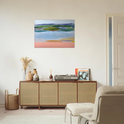 Survival's Shore - 1980 - Ronnie Landfield Brushed Aluminum Print - 70x100 cm / 28x40 inches | Ronnie Landfield Aluminum Print | Ronnie Landfield Prints