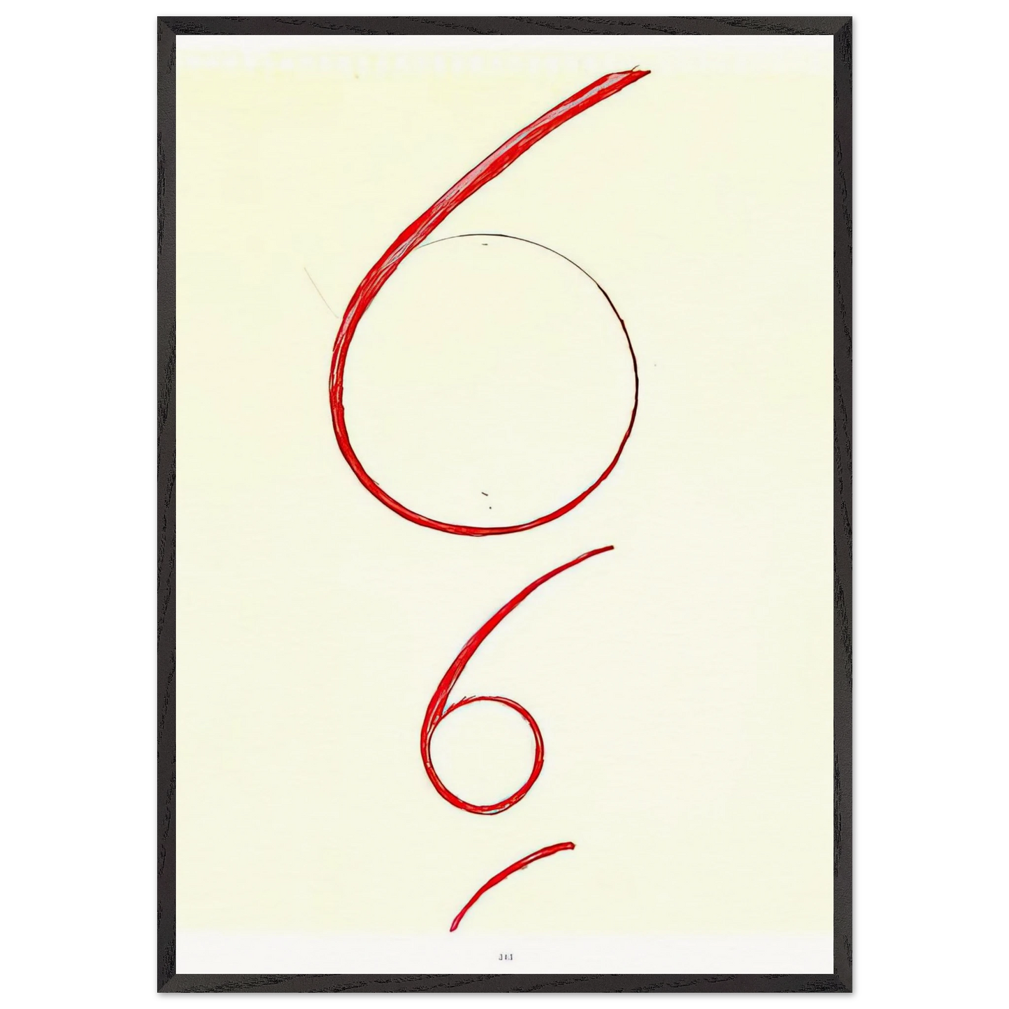 UNTITLED 1995 N1 - Louise Bourgeois 70x100 cm / 28x40 inches Framed Art Print – Black Wooden Frame