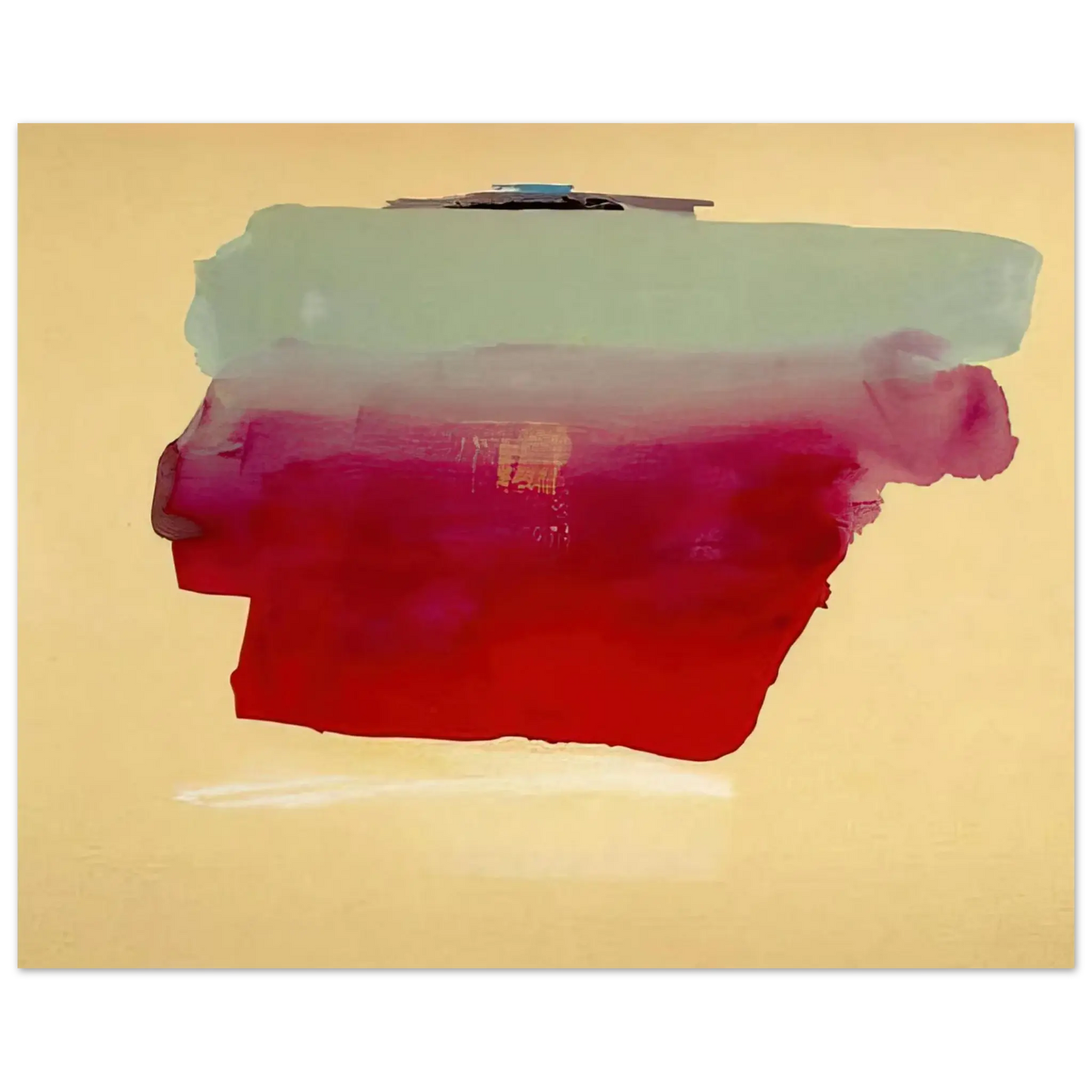 Helen Frankenthaler - Robinson s Wrap - 1974 Wall art - 21x29.7 cm / 8x12" - Premium Wooden Framed Poster With Fine Art Paper - Black frame