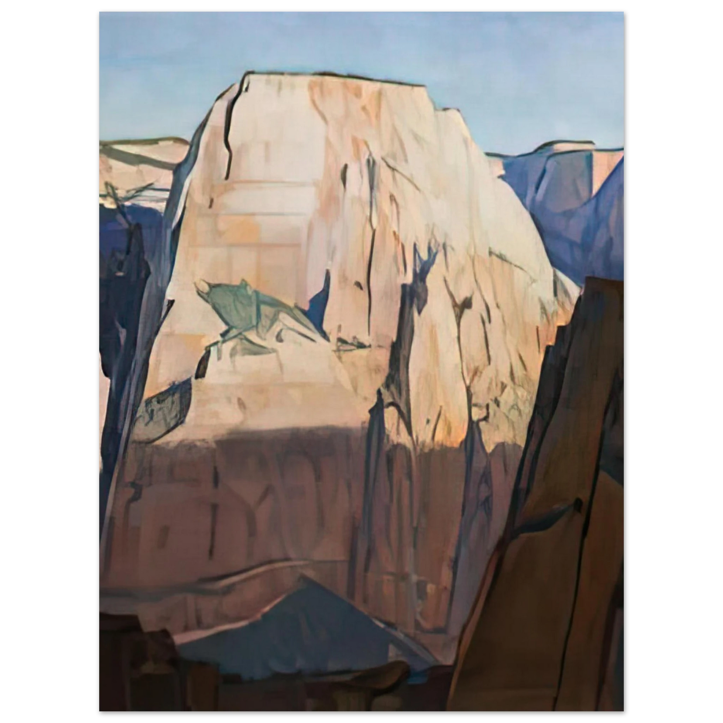 Maynard Dixon - GREAT WHITE THRONE ZION CANYON UTAH 1933 Wall art - A1 (59.4 x 84.1  cm) - Fine Art Poster-canvas - -