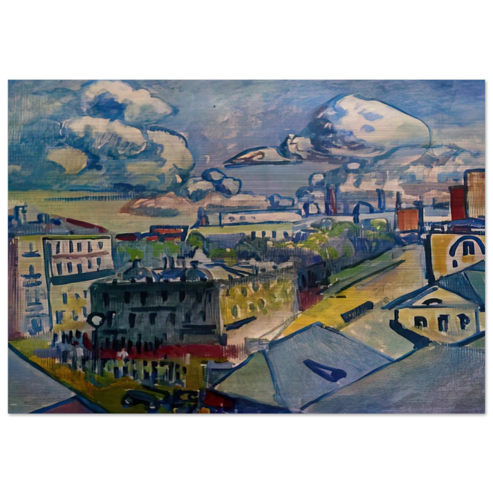 MOSCOW ZUBOVSKAYA SQUARE STUDY 1916 - Wassily Kandinsky Brushed Aluminum Print - 70x100 cm / 28x40 inches | Wassily Kandinsky Aluminum Print | Wassily Kandinsky Prints