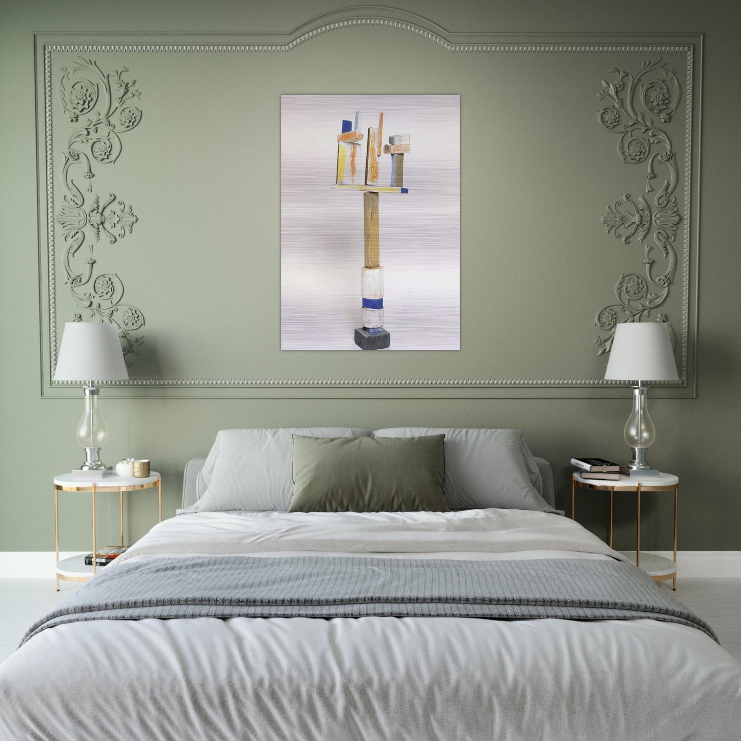 DIVERTIMENTO 1995 1 - Esteban Vicente Brushed Aluminum Print - 70x100 cm / 28x40 inches | Esteban Vicente Aluminum Print | Esteban Vicente Prints