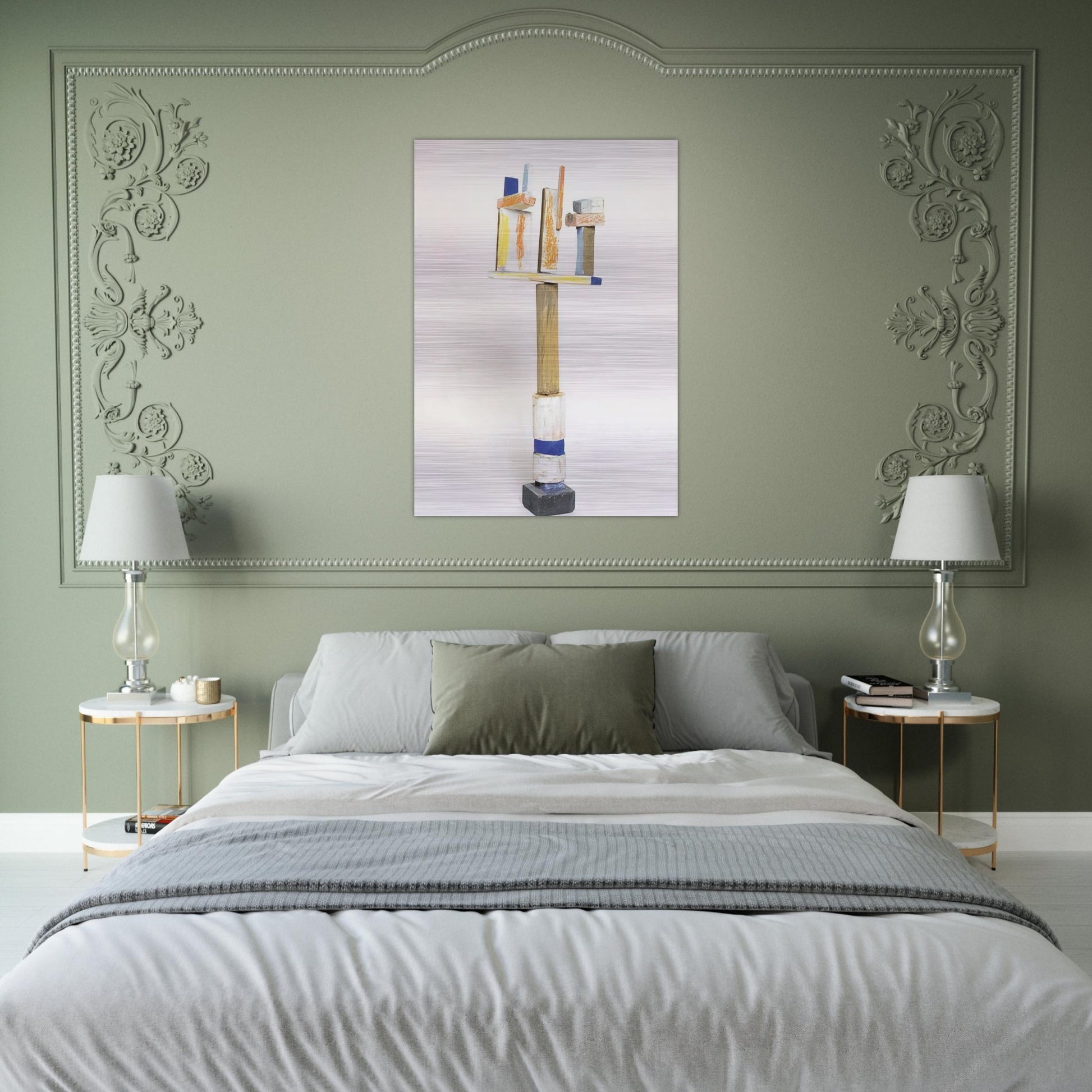 DIVERTIMENTO 1995 1 - Esteban Vicente Brushed Aluminum Print - 70x100 cm / 28x40 inches | Esteban Vicente Aluminum Print | Esteban Vicente Prints