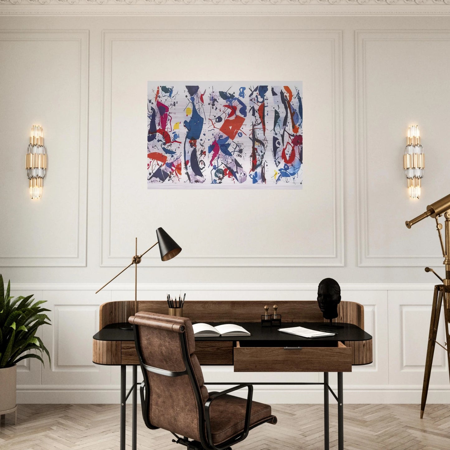 The Five Continents - Sam Francis Brushed Aluminum Print - 70x100 cm / 28x40 inches | Sam Francis Aluminum Print | Sam Francis Prints