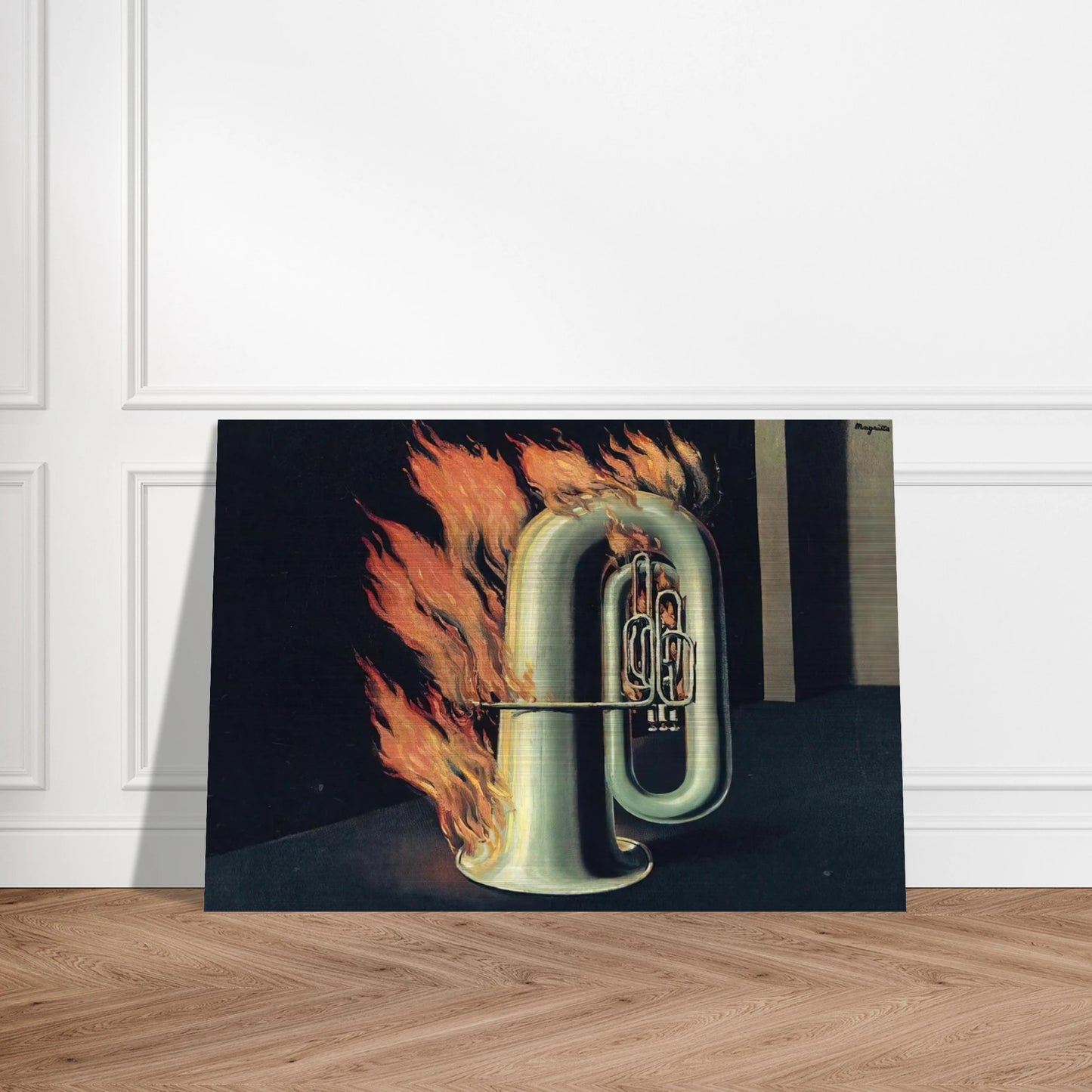 THE DISCOVERY OF FIRE 1935 - Rene Magritte Brushed Aluminum Print - 70x100 cm / 28x40 inches | Rene Magritte Aluminum Print | Rene Magritte Prints