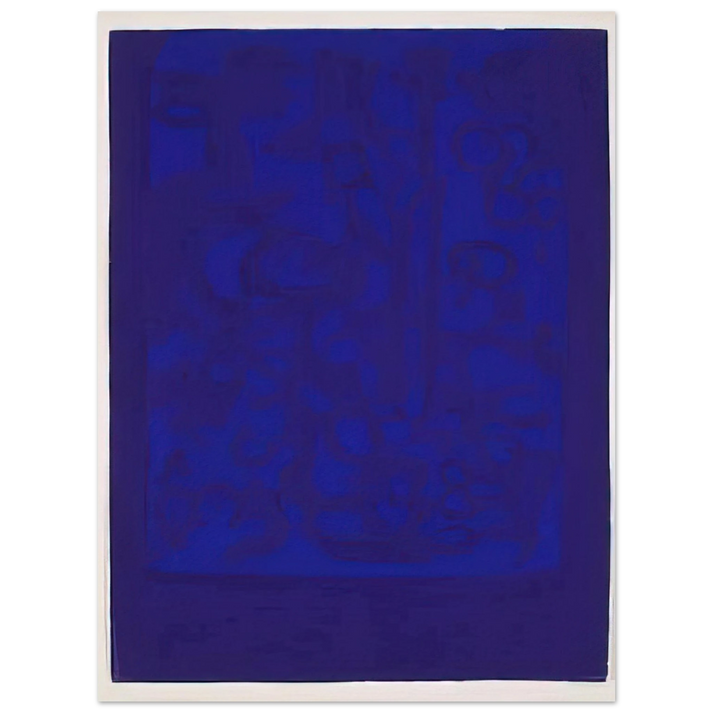Carla Accardi - Blue Viola - 1962  75x100 cm / 30x40inches Fine Art Poster