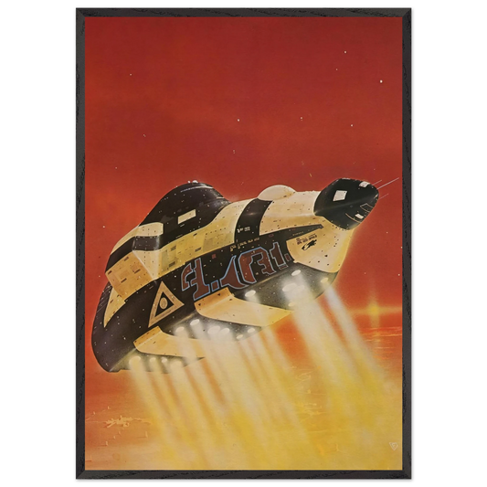 Chris Foss N21 - Chris Foss 70x100 cm / 28x40 inches Framed Art Print – Black Wooden Frame