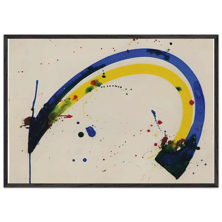 Untitled  SF66-006  - Sam Francis 70x100 cm / 28x40 inches Framed Art Print – Black Wooden Frame