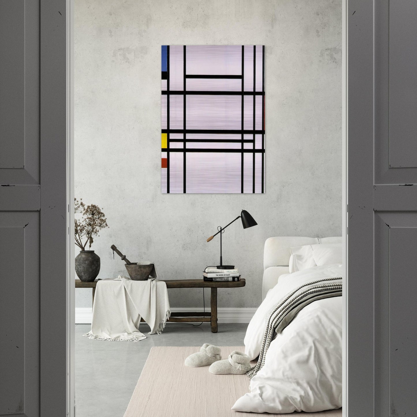 Composition No.10 - Piet Mondrian Brushed Aluminum Print - 70x100 cm / 28x40 inches | Piet Mondrian Aluminum Print | Piet Mondrian Prints