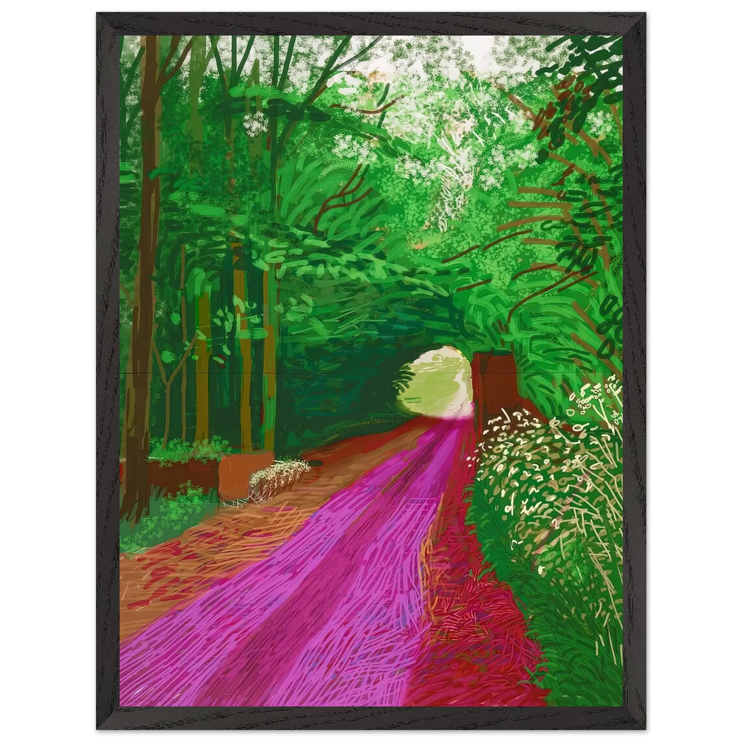 David Hockney - David Hockney Wall art - 27x35 cm / 11x14 inches - Premium Wooden Framed Poster With Fine Art Paper - Wood frame