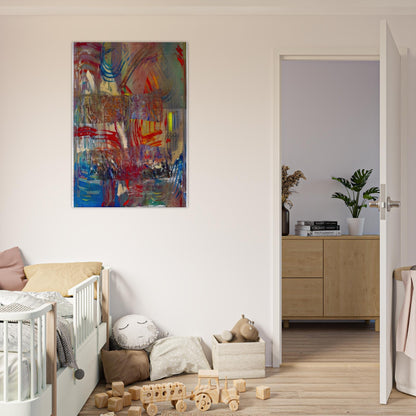 Horses Upside Down - Sam Gilliam Brushed Aluminum Print - 70x100 cm / 28x40 inches | Sam Gilliam Aluminum Print | Sam Gilliam Prints