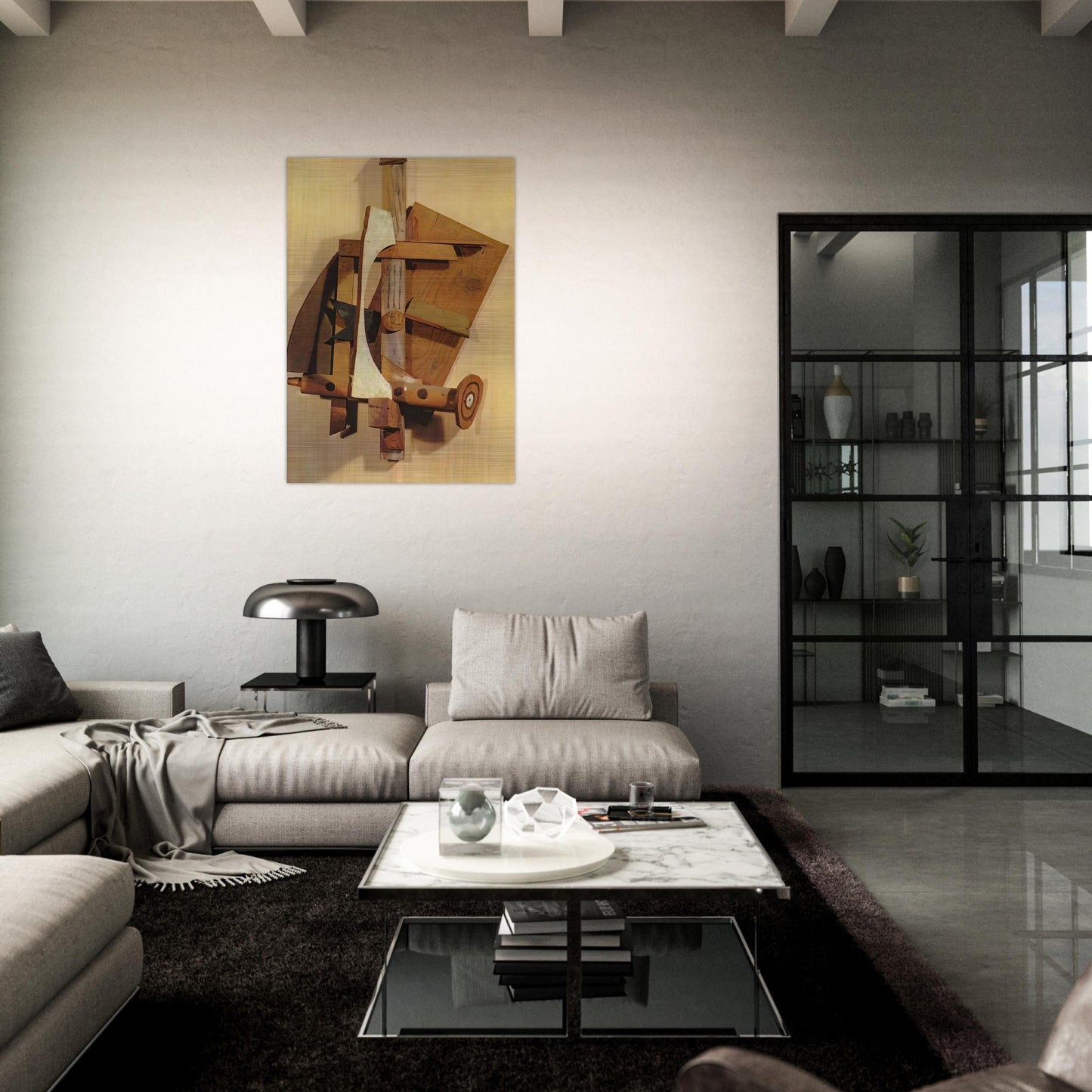 Mandolin - Pablo Picasso Brushed Aluminum Print - 70x100 cm / 28x40 inches | Pablo Picasso Aluminum Print | Pablo Picasso Prints