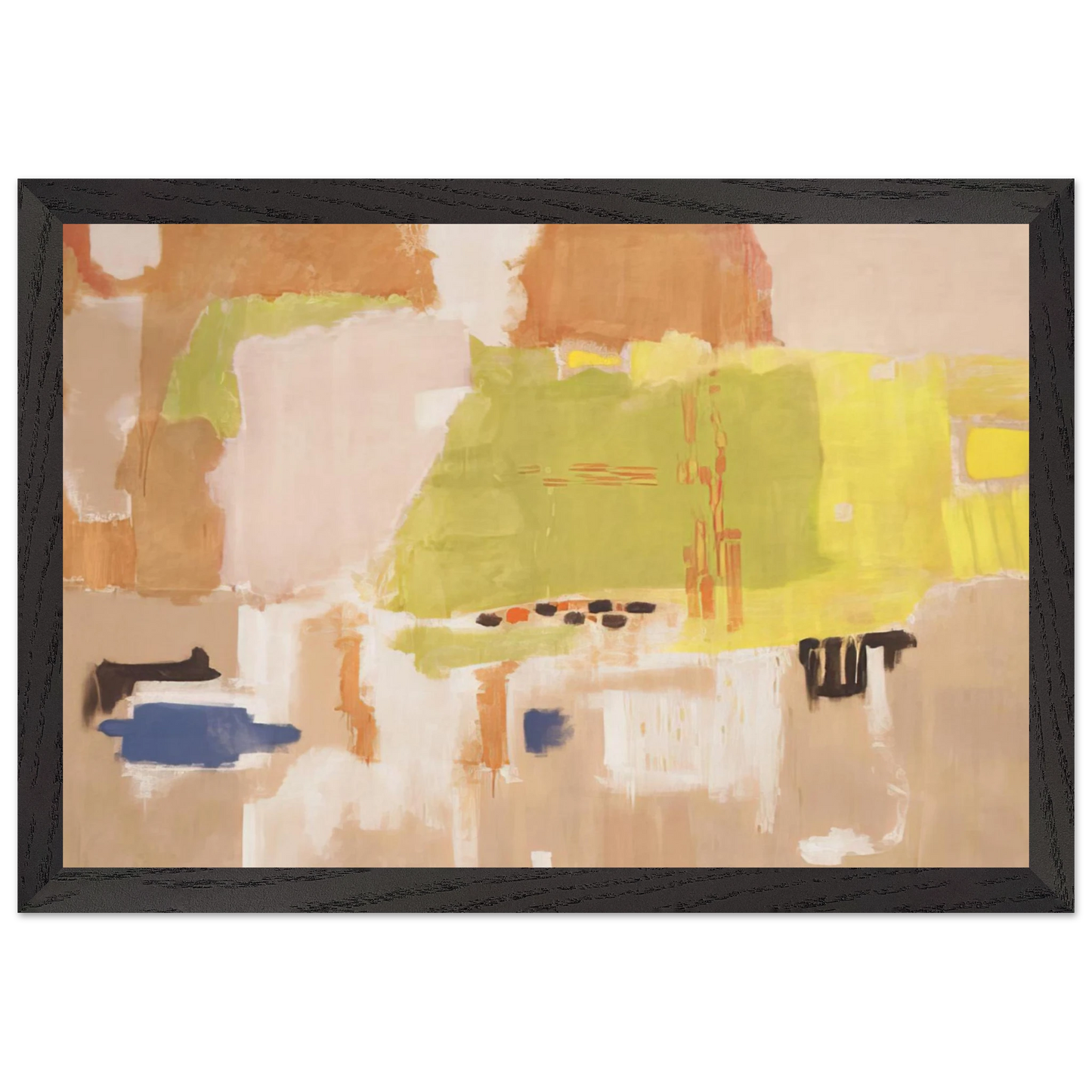 Mark Rothko - No.1 Untitled - 1948 Wall Art - 21x29.7 cm / 8x12" - Premium Wooden Framed Poster With Fine Art Paper - Black frame
