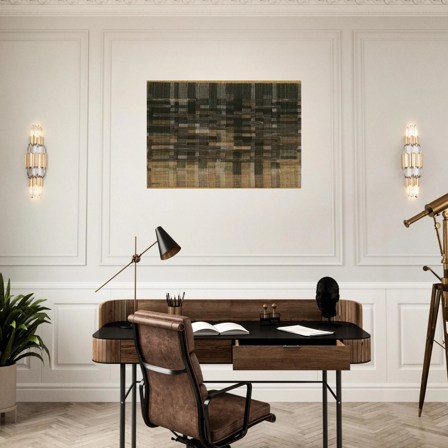 TAPESTRY 1948 - Anni Albers Brushed Aluminum Print - 70x100 cm / 28x40 inches | Anni Albers Aluminum Print | Anni Albers Prints