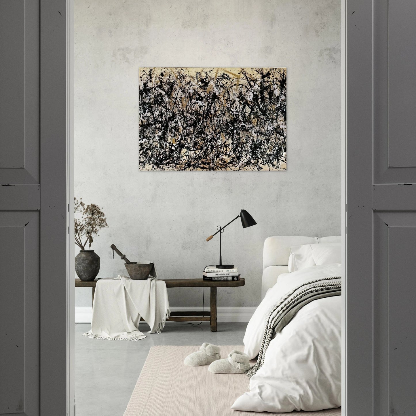 NOT_DETECTED_185311 - Jackson Pollock Brushed Aluminum Print - 70x100 cm / 28x40 inches | Jackson Pollock Aluminum Print | Jackson Pollock Prints
