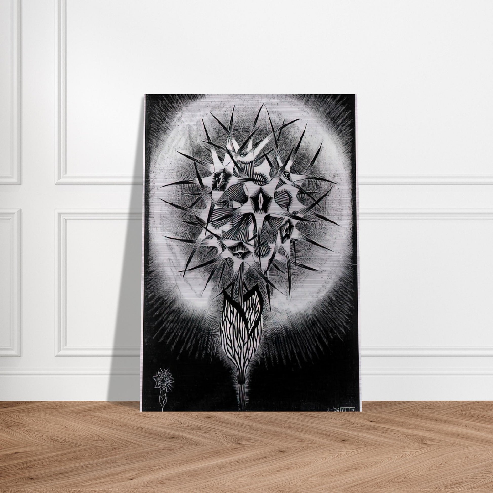 PRICKLY FLOWER - MC Escher Brushed Aluminum Print - 70x100 cm / 28x40 inches | MC Escher Aluminum Print | MC Escher Prints