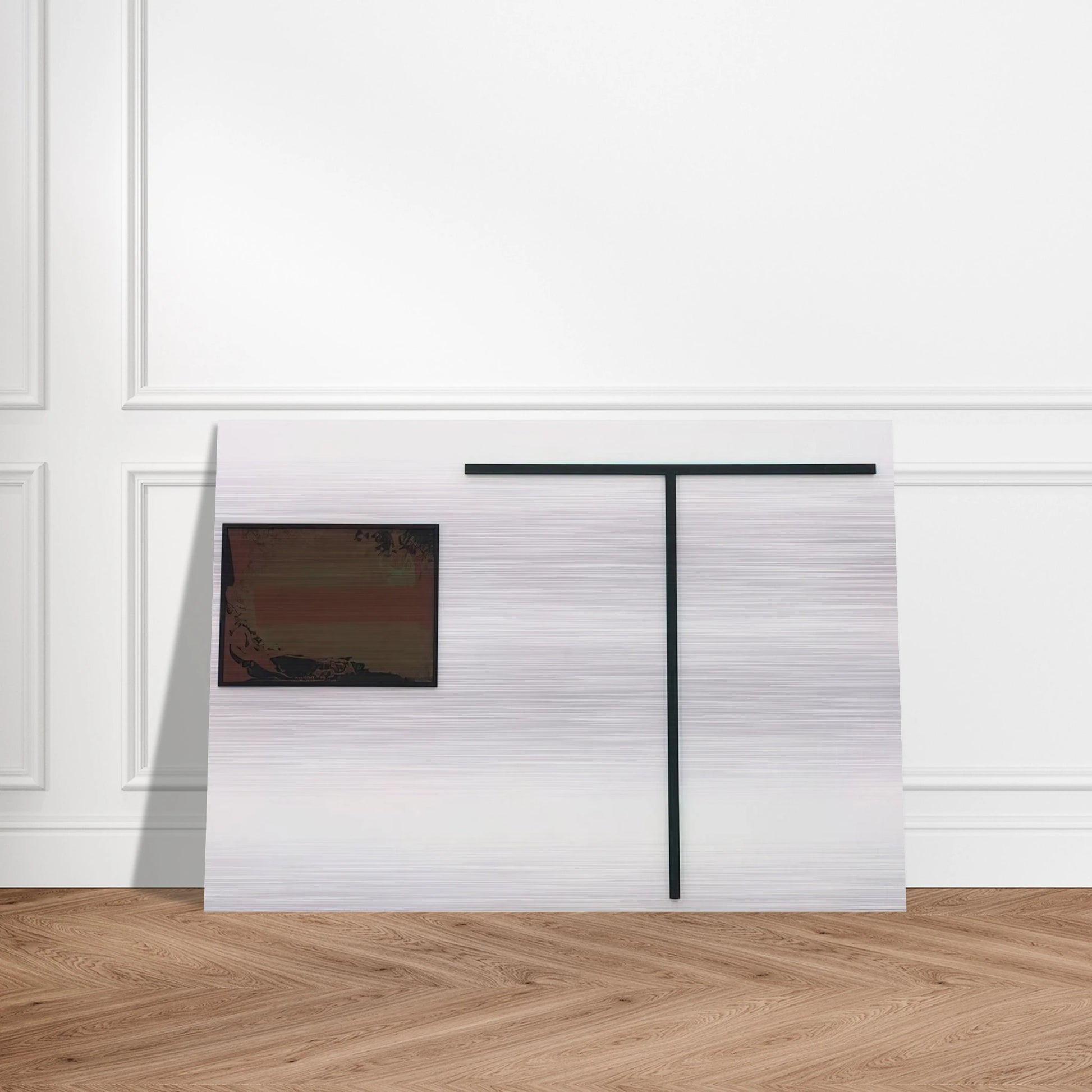 untitled T-formiges Objekt mit Gouache - 1972 - Blinky Palermo Brushed Aluminum Print - 70x100 cm / 28x40 inches | Blinky Palermo Aluminum Print | Blinky Palermo Prints