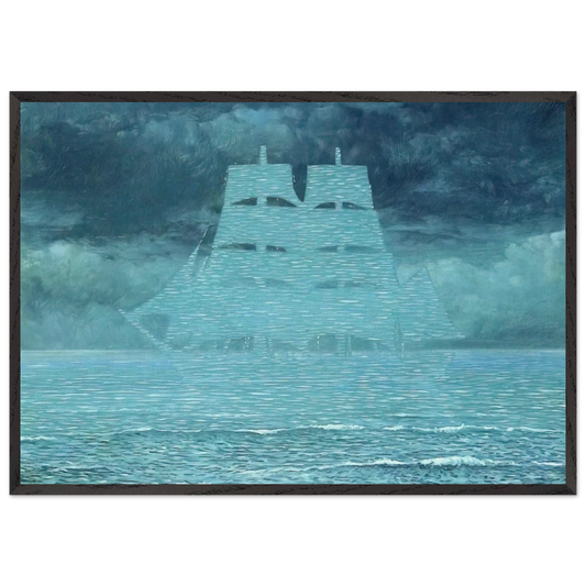 THE SEDUCER 1953 1 - Rene Magritte 70x100 cm / 28x40 inches Framed Art Print – Black Wooden Frame