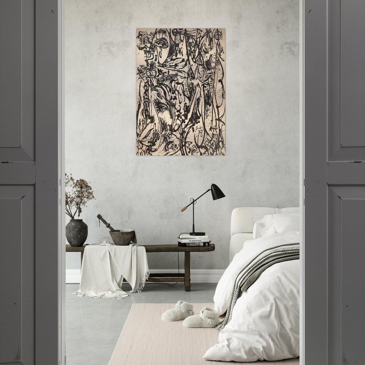 ECHO 1951 - Jackson Pollock Brushed Aluminum Print - 70x100 cm / 28x40 inches | Jackson Pollock Aluminum Print | Jackson Pollock Prints