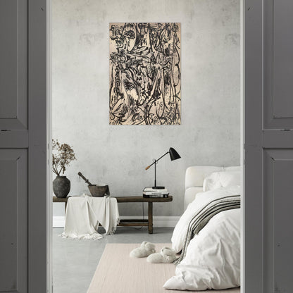 ECHO 1951 - Jackson Pollock Brushed Aluminum Print - 70x100 cm / 28x40 inches | Jackson Pollock Aluminum Print | Jackson Pollock Prints