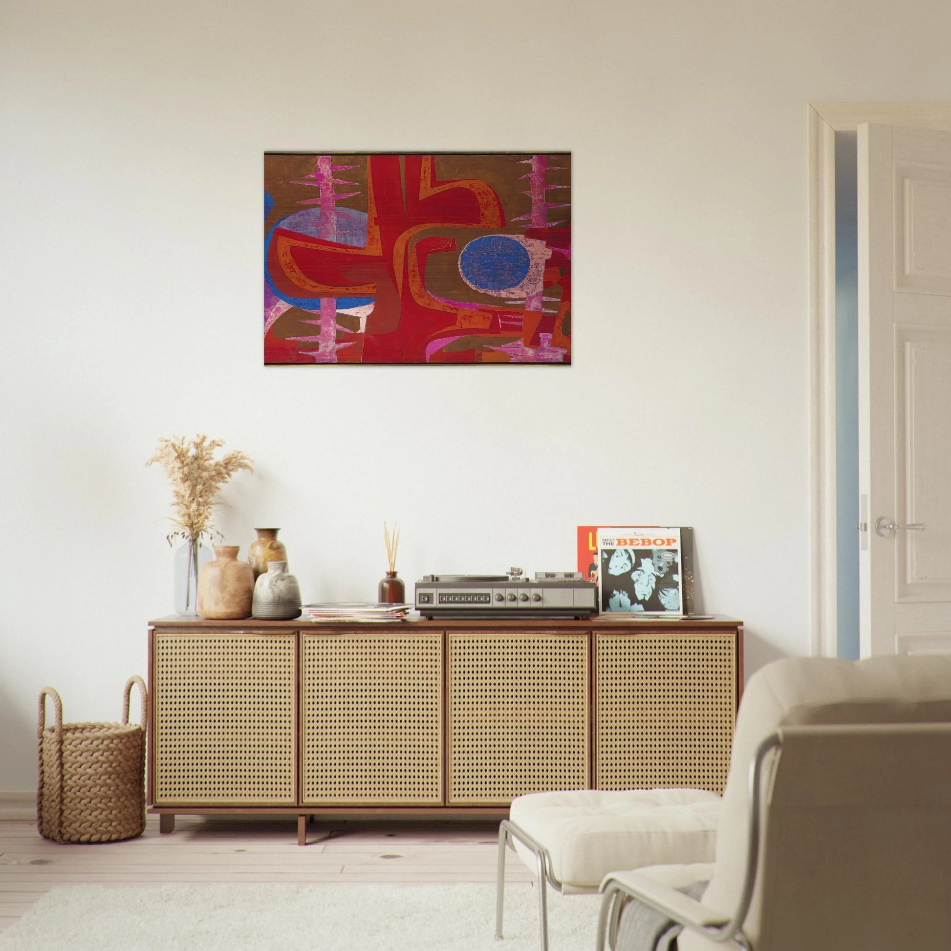Sobre la tumba de Justino - Pedro Coronel Brushed Aluminum Print - 70x100 cm / 28x40 inches | Pedro Coronel Aluminum Print | Pedro Coronel Prints