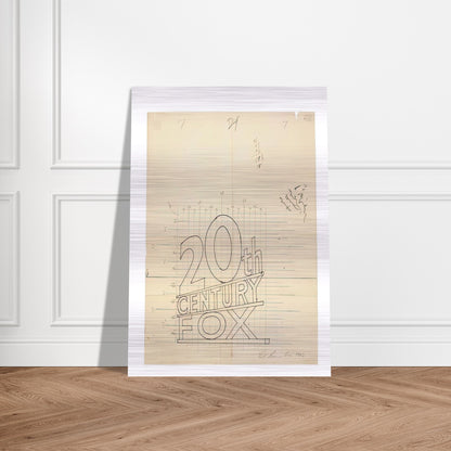 TRADEMARK GRID 1962 - Edward Ruscha Brushed Aluminum Print - 70x100 cm / 28x40 inches | Edward Ruscha Aluminum Print | Edward Ruscha Prints