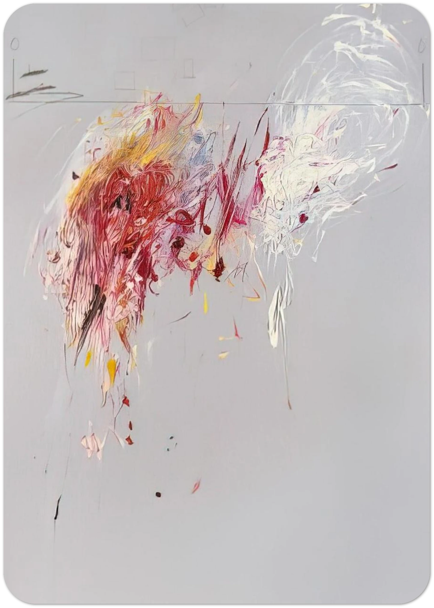 Nine Discourses on Commodus, Part V By Cy Twombly Pack of 10 Post Cards | Cy Twombly Post Cards | A6 (10.5 x 14.8 cm) - 4.1 x 5.8 inches