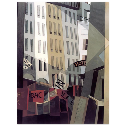 Charles Demuth - Rue du Singe Qui PÃªche - 1921  75x100 cm / 30x40inches Fine Art Poster