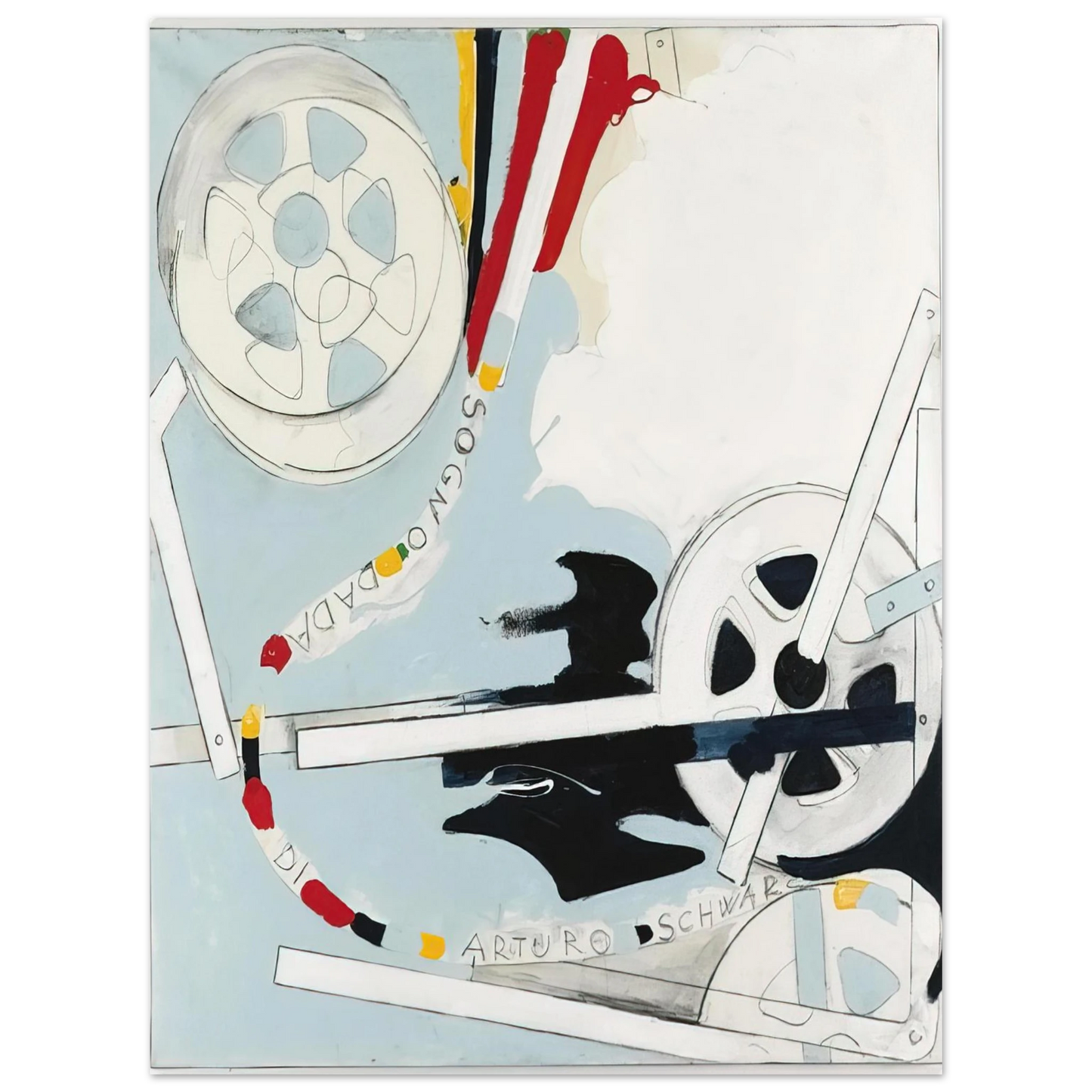 Mario Schifano - Il Sogno Dada di Arturo Schwarz - 1965  75x100 cm / 30x40inches Fine Art Poster