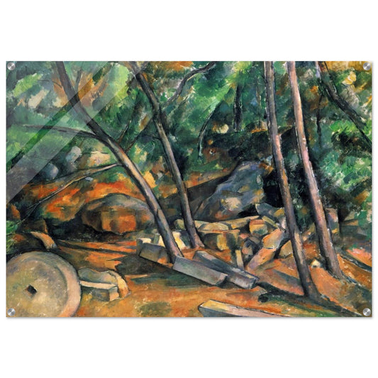 Woods with Millstone - Paul Cézanne Acrylic Print - 70x100 cm / 28x40″ inches